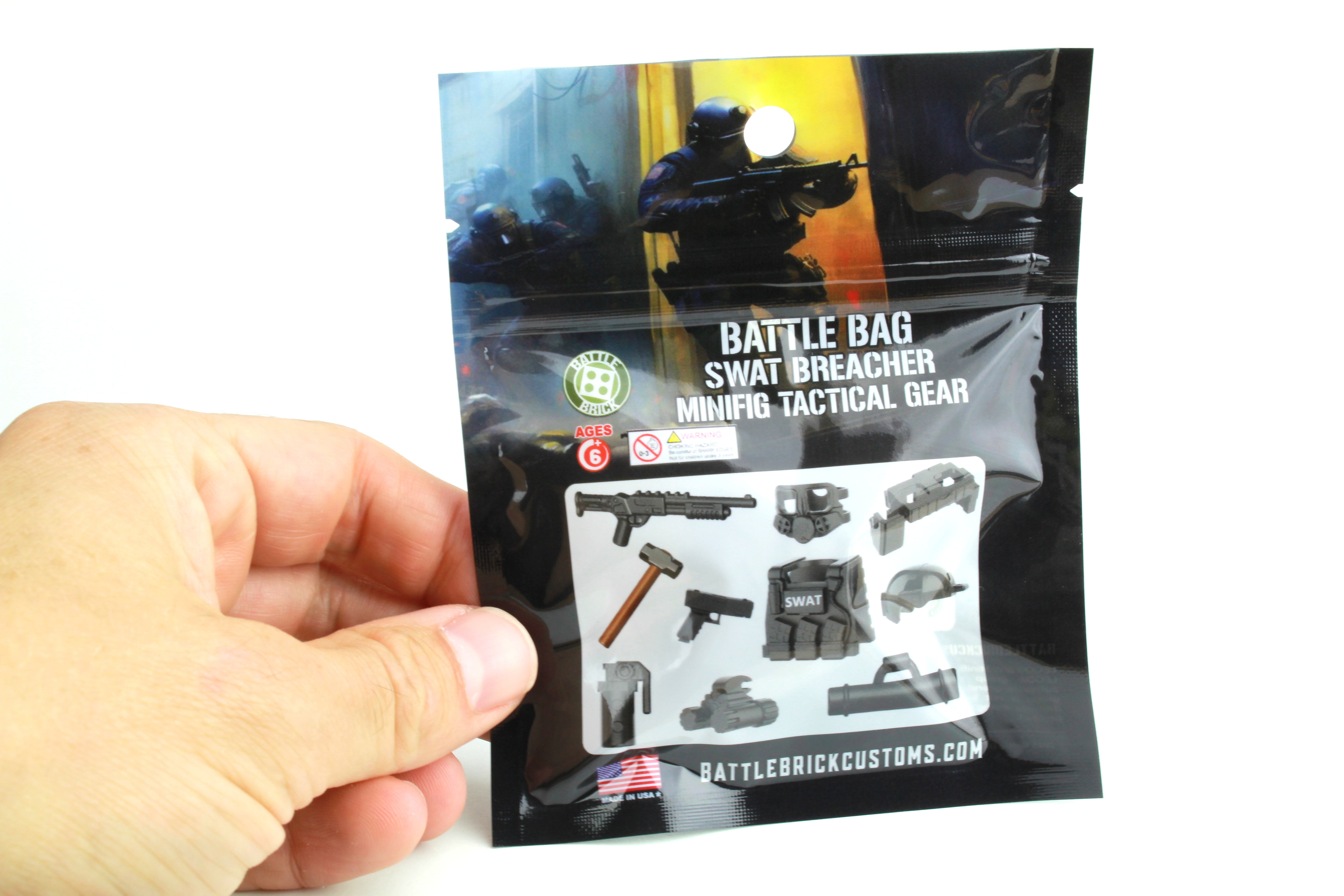 breacher gear SWAT Breacher Tactical Gear Pack Custom Minifigure Toy Accessories – United Brick Co®