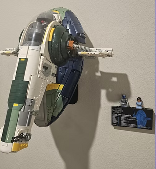 UCS Jango Fett's Firespray Class Starship Wall Mount Display Case Bricked Up Designs