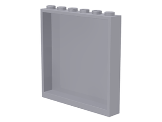 Panel 1x6x5, Part# 35286/59349 LEGO® Light Bluish Gray 1 Part