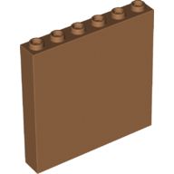 Panel 1x6x5, Part# 35286/59349 LEGO® Medium Nougat 1 Part