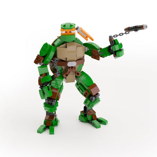 Michelangelo - Custom TMNT Figure made using LEGO parts - B3 Customs Building Kit B3 Customs