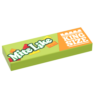 Mite Like Candy (King Size) - B3 Customs Printed 1x3 Tile made using LEGO parts Custom Parts B3 Customs