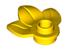 Plant Plate w/ 3 Leaves, Part# 32607 Part LEGO® Yellow  