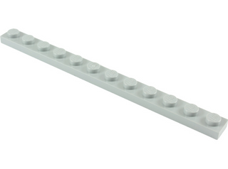 Plate 1x12, Part# 60479 Part LEGO® Light Bluish Gray  