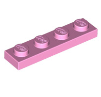 Plate 1x4, Part# 3710 Part LEGO® Bright Pink  