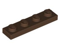 Plate 1x4, Part# 3710 Part LEGO® Brown  