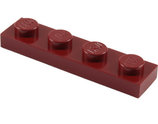 Plate 1x4, Part# 3710 Part LEGO® Dark Red  