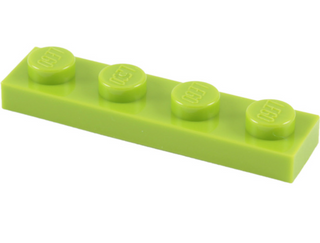 Plate 1x4, Part# 3710 Part LEGO® Lime  