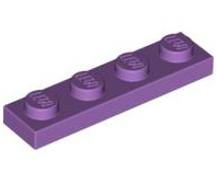 Plate 1x4, Part# 3710 Part LEGO® Medium Lavender  