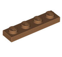 Plate 1x4, Part# 3710 Part LEGO® Medium Nougat  