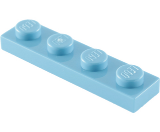 Plate 1x4, Part# 3710 Part LEGO® Medium Blue  