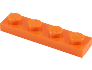 Plate 1x4, Part# 3710 Part LEGO® Orange  