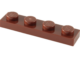 Plate 1x4, Part# 3710 Part LEGO® Reddish Brown  