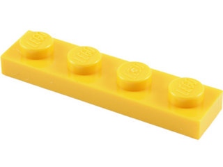 Plate 1x4, Part# 3710 Part LEGO® Yellow  