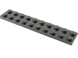 Plate 2x10, Part# 3832 Part LEGO® Black  