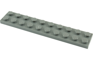 Plate 2x10, Part# 3832 Part LEGO® Dark Bluish Gray  
