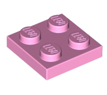 Plate 2x2, Part# 3022 Part LEGO® Bright Pink  