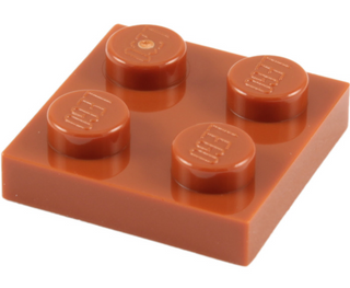 Plate 2x2, Part# 3022 Part LEGO® Dark Orange  