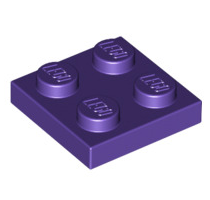 Plate 2x2, Part# 3022 Part LEGO® Dark Purple  