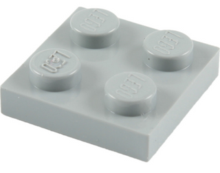 Plate 2x2, Part# 3022 Part LEGO® Light Bluish Gray  