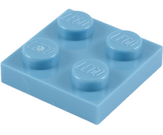 Plate 2x2, Part# 3022 Part LEGO® Medium Blue  