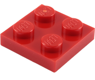 Plate 2x2, Part# 3022 Part LEGO® Red  