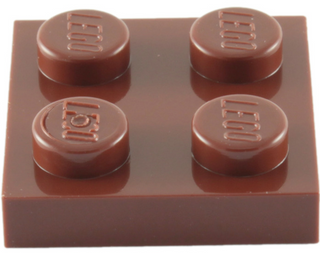 Plate 2x2, Part# 3022 Part LEGO® Reddish Brown  