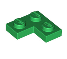 Plate 2x2 Corner, Part# 2420 Part LEGO® Green  