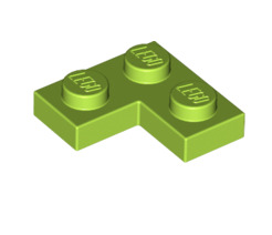 Plate 2x2 Corner, Part# 2420 Part LEGO® Lime  