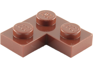 Plate 2x2 Corner, Part# 2420 Part LEGO® Reddish Brown  