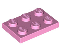 Plate 2x3, Part# 3021 Part LEGO® Bright Pink  