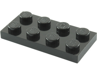 Plate 2x4, Part# 3020 Part LEGO® Black  