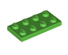 Plate 2x4, Part# 3020 Part LEGO® Bright Green  