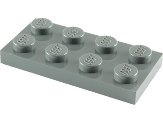 Plate 2x4, Part# 3020 Part LEGO® Dark Bluish Gray  