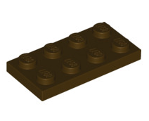 Plate 2x4, Part# 3020 Part LEGO® Dark Brown  