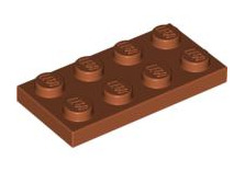 Plate 2x4, Part# 3020 Part LEGO® Dark Orange  