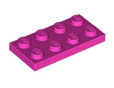 Plate 2x4, Part# 3020 Part LEGO® Dark Pink  