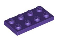 Plate 2x4, Part# 3020 Part LEGO® Dark Purple  