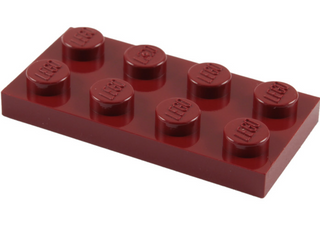 Plate 2x4, Part# 3020 Part LEGO® Dark Red  