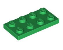 Plate 2x4, Part# 3020 Part LEGO® Green  