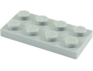 Plate 2x4, Part# 3020 Part LEGO® Light Bluish Gray  