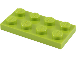 Plate 2x4, Part# 3020 Part LEGO® Lime  