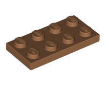 Plate 2x4, Part# 3020 Part LEGO® Medium Nougat  