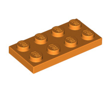 Plate 2x4, Part# 3020 Part LEGO® Orange  