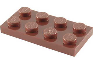 Plate 2x4, Part# 3020 Part LEGO® Reddish Brown  