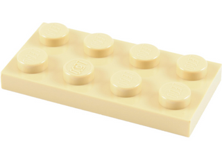 Plate 2x4, Part# 3020 Part LEGO® Tan  