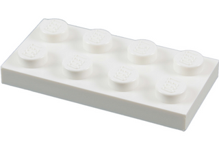Plate 2x4, Part# 3020 Part LEGO® White  