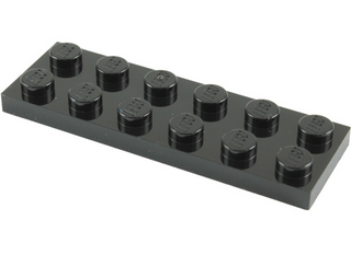 Plate 2x6, Part# 3795 Part LEGO® Black  