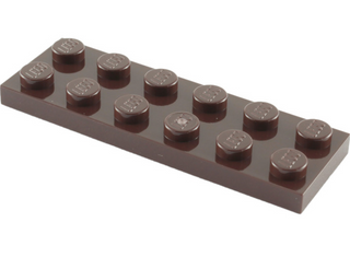 Plate 2x6, Part# 3795 Part LEGO® Dark Brown  