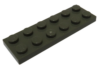 Plate 2x6, Part# 3795 Part LEGO® Dark Gray  